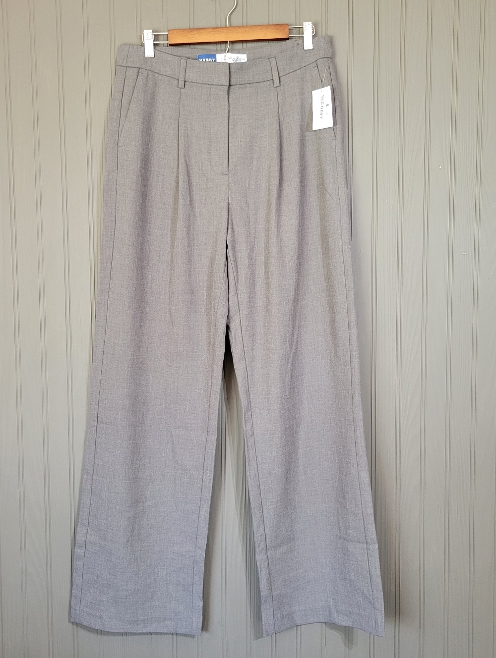 Old Navy Tall Light Gray Wide-Leg Trousers